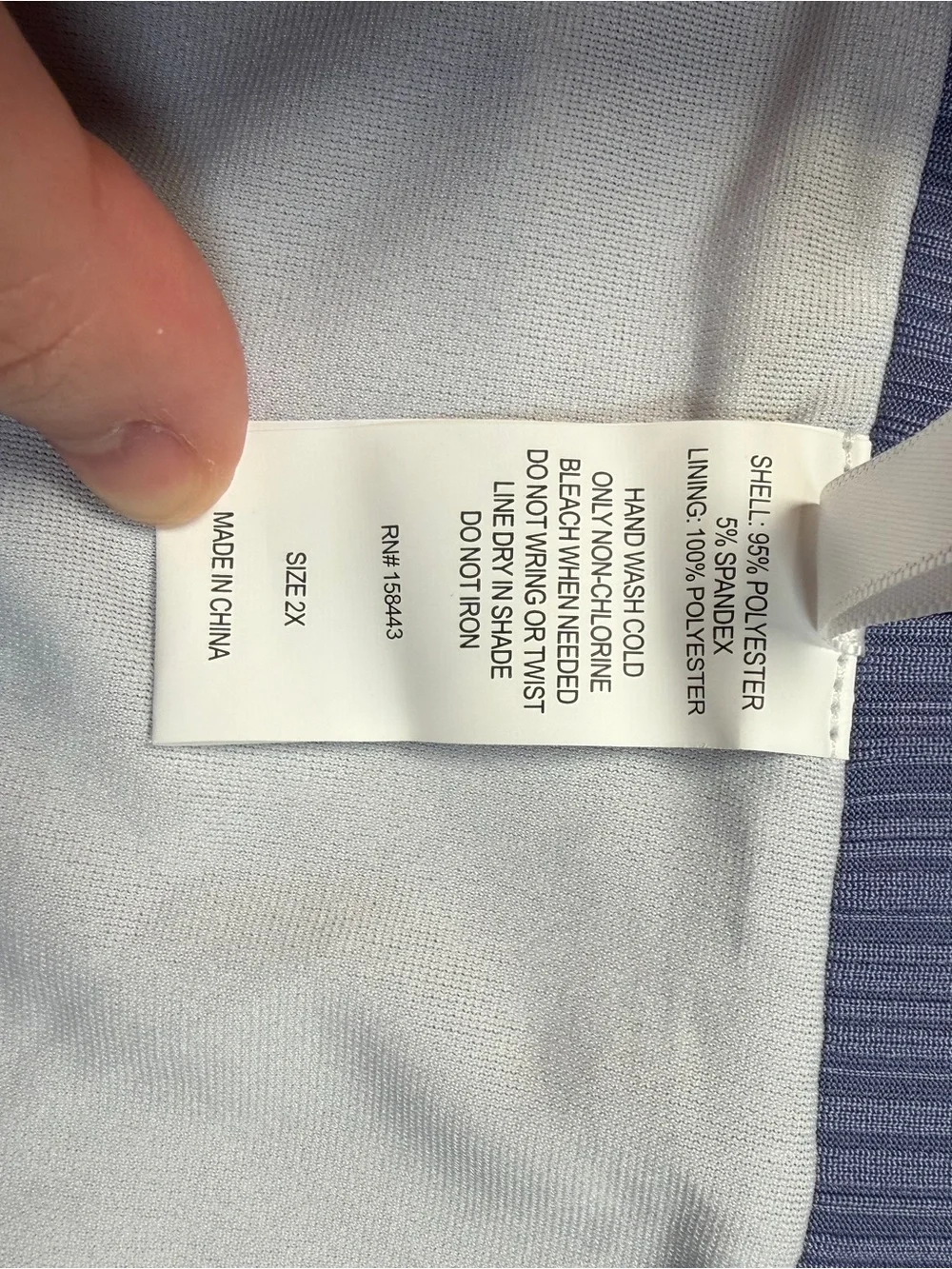 NWT Women’s High-Waist Ribbed Blue Swim‎ Bottom